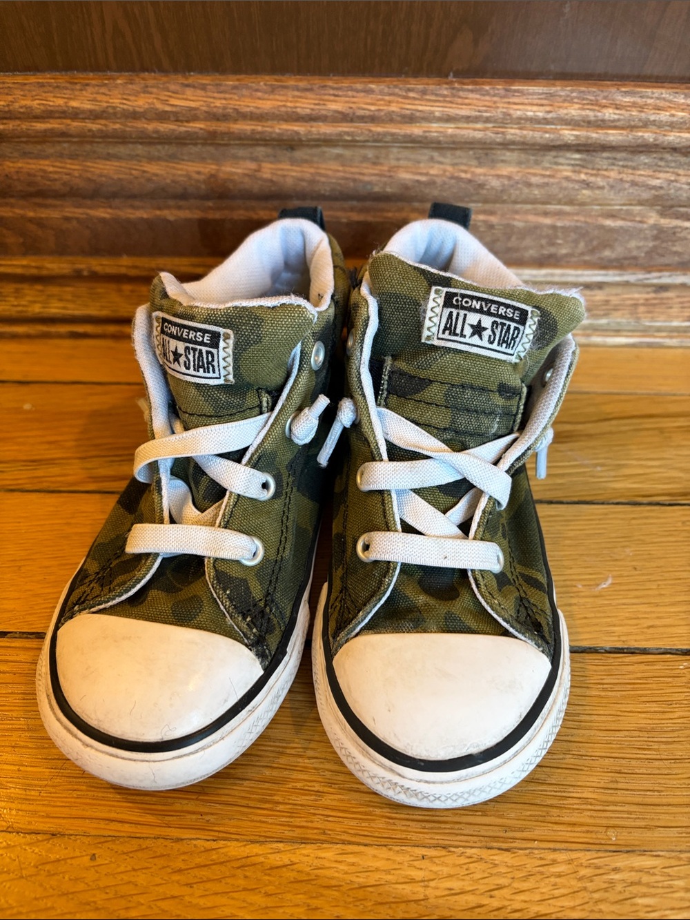 Converse Kids Olive Camo All Star High-Top Sneakers - Picture 2 of 6